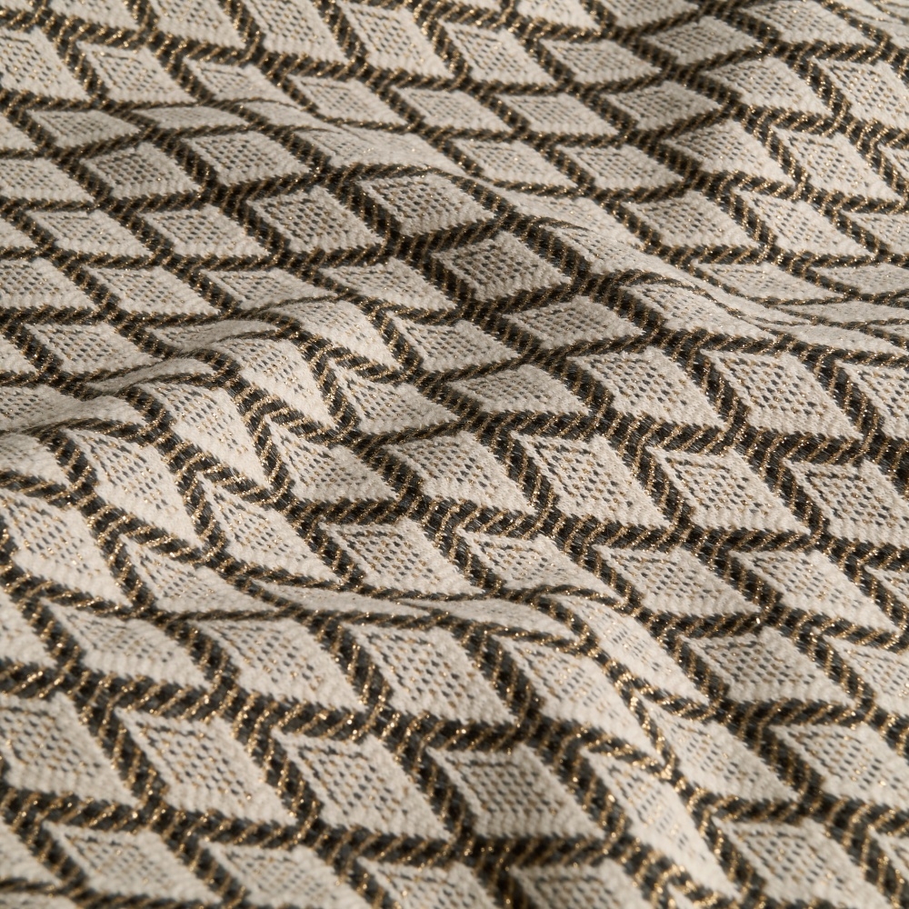 Karo - Brokade Jacquard fabric with metal yarn