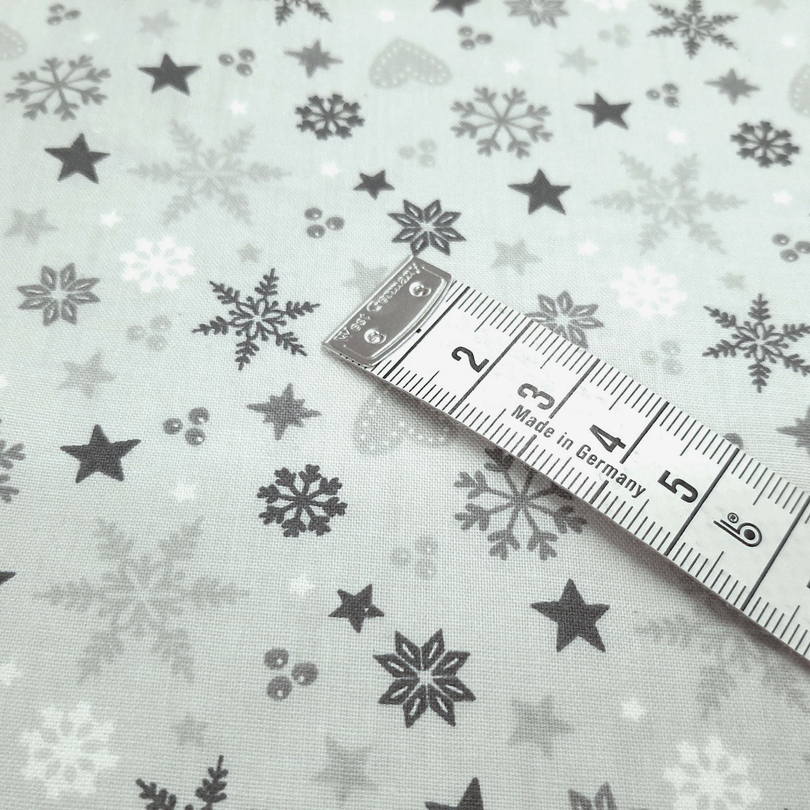 Christmas fabric \"Christmas Time\" - extra width 160cm-Grey