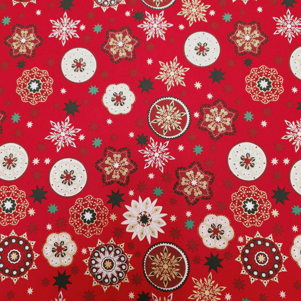 Christmas fabric - Christmas Miracle - Dark Red