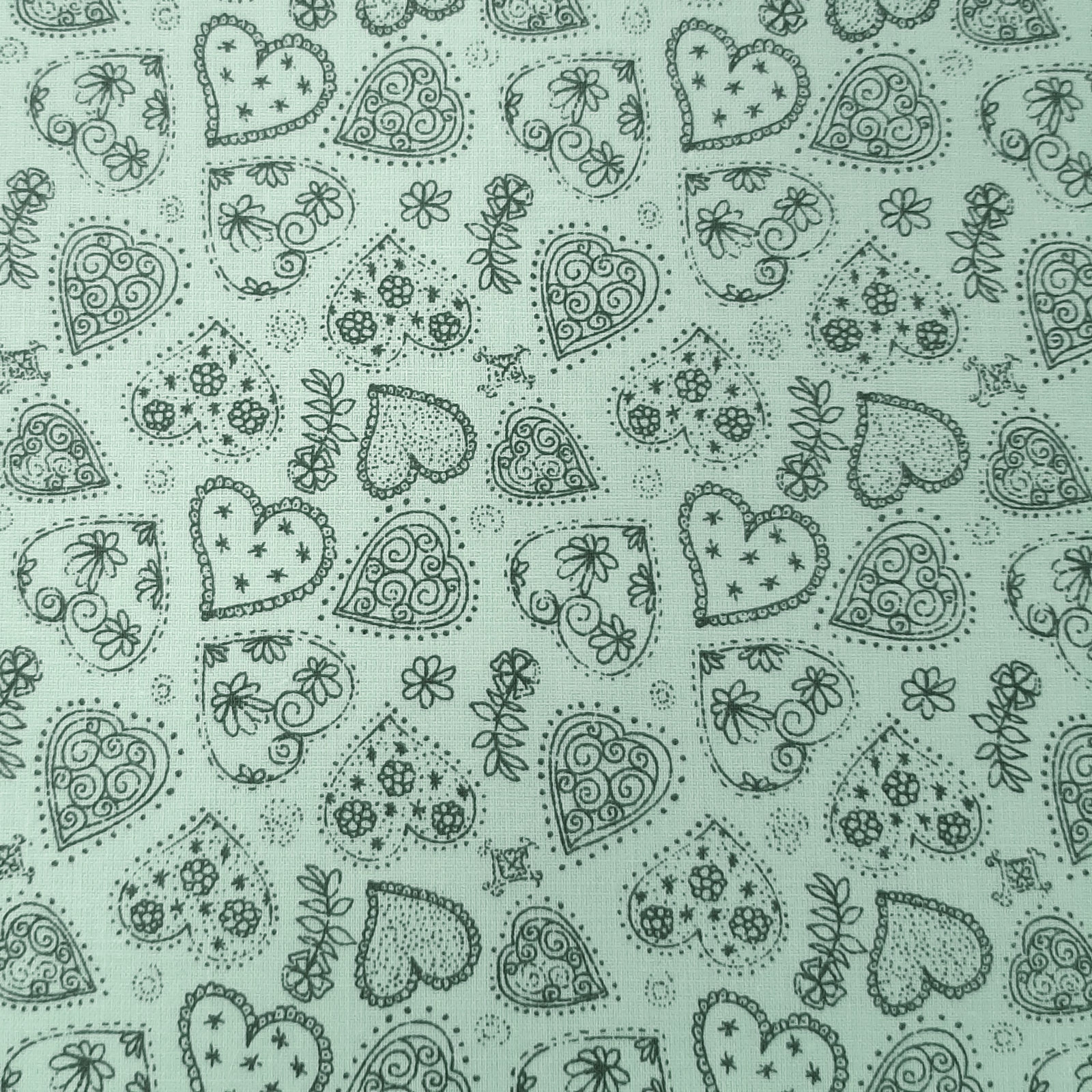 Lara with heart design - Öko Tex® cotton fabric