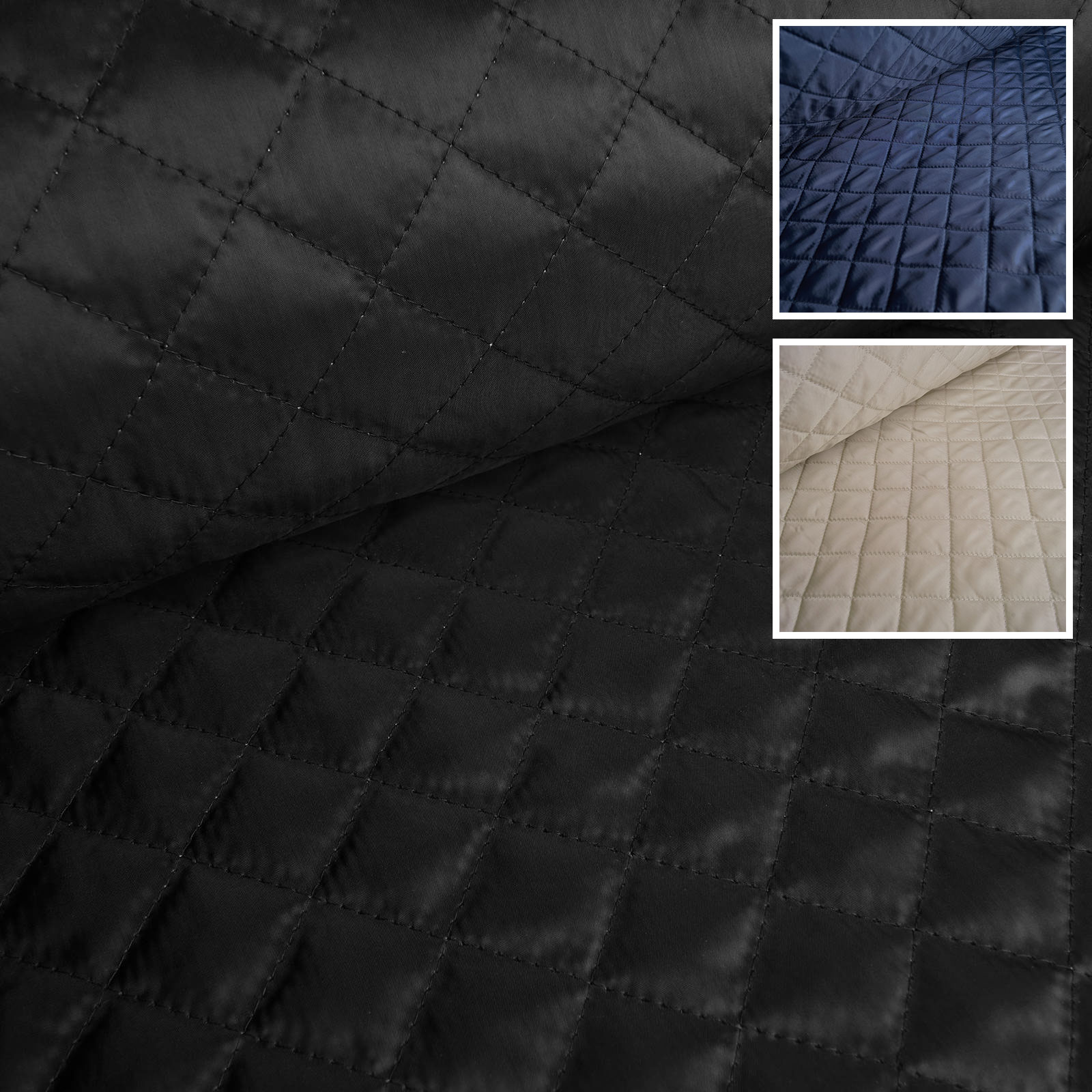Ross - Quilted fabric with diamond stitching