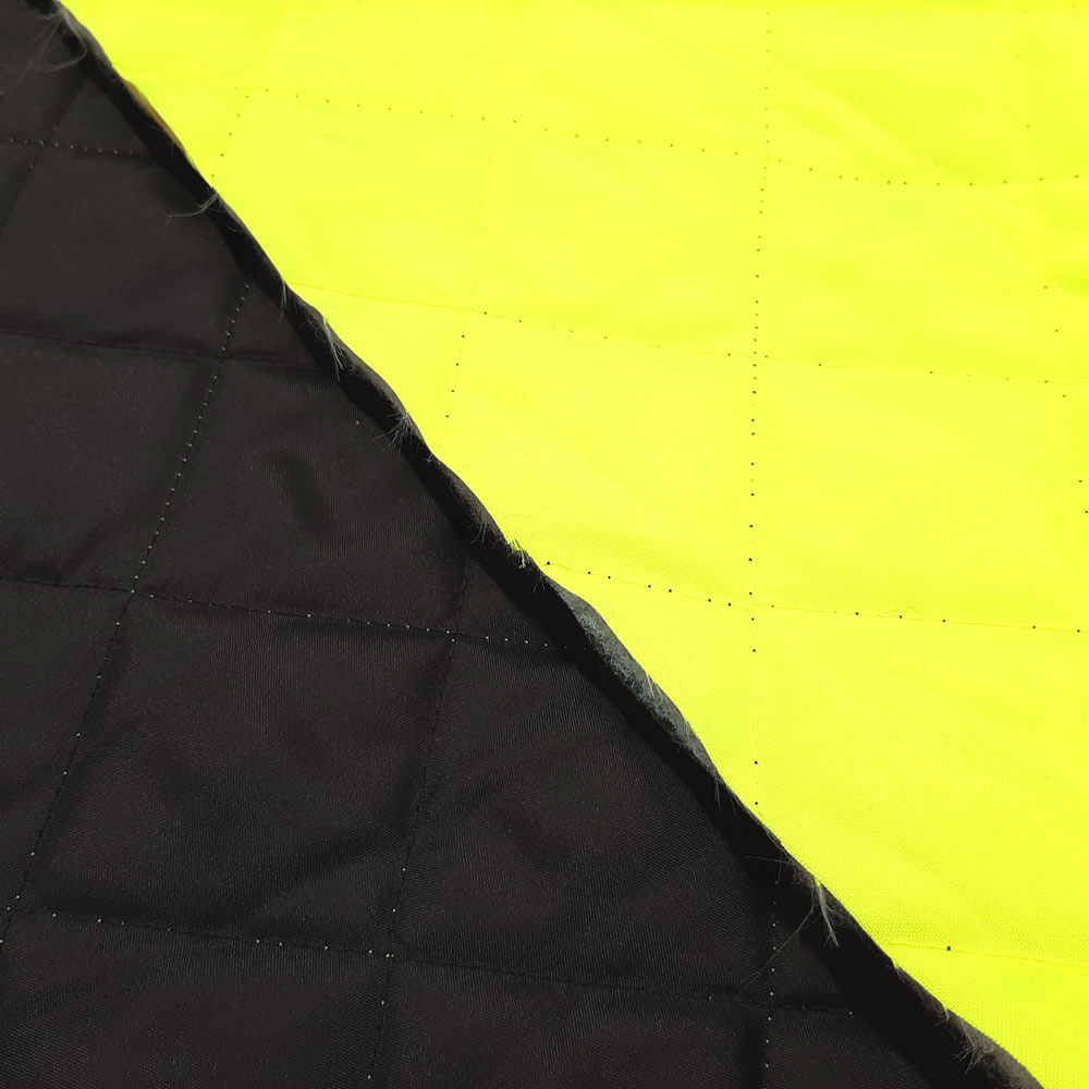 Supervisible - Outer fabric quilting Check quilting - lightweight 1B fabric - Black/Light yellow EN20471 