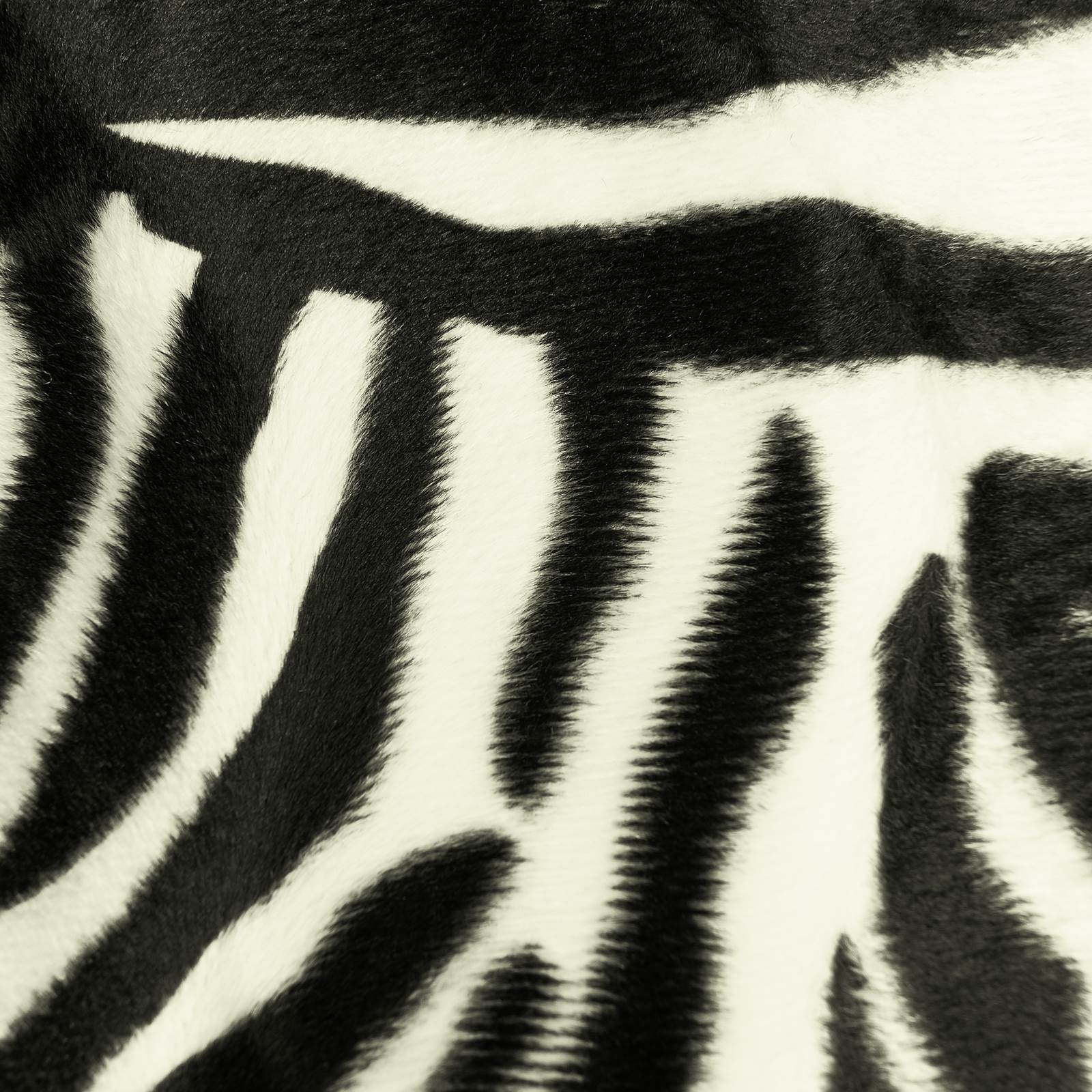 Zebra faux-fur (per 10 cm)