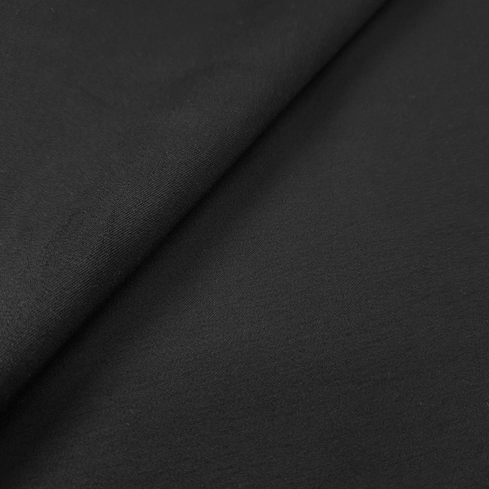 Milea - Fine gabardine Oeko-Tex® trousers, elasticated - Black
