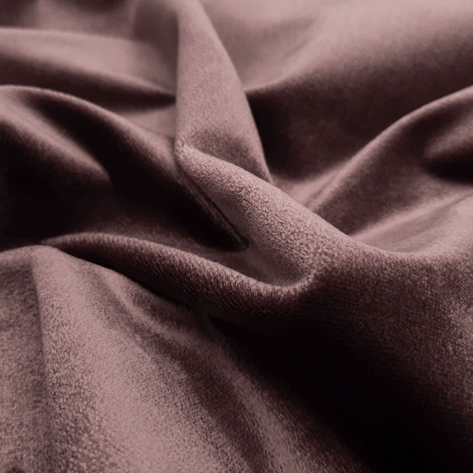 Sahco® Devon 2271 - Velour velvet upholstery fabric - 100% silk - Aubergine