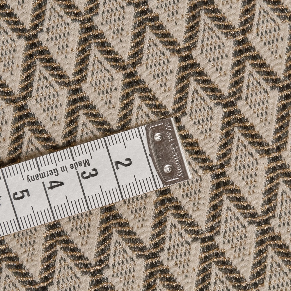 Karo - Brokade Jacquard fabric with metal yarn