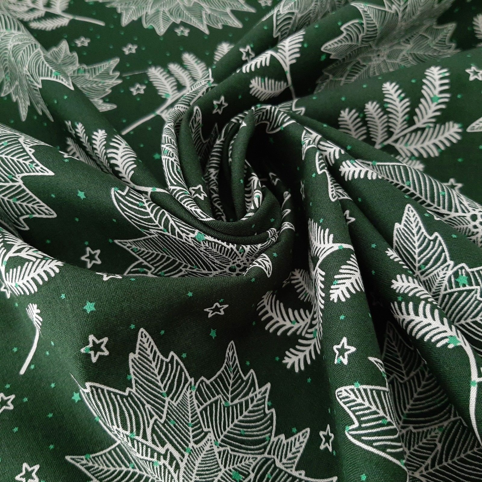 Christmas fabric Christmas Spirit -  dark green