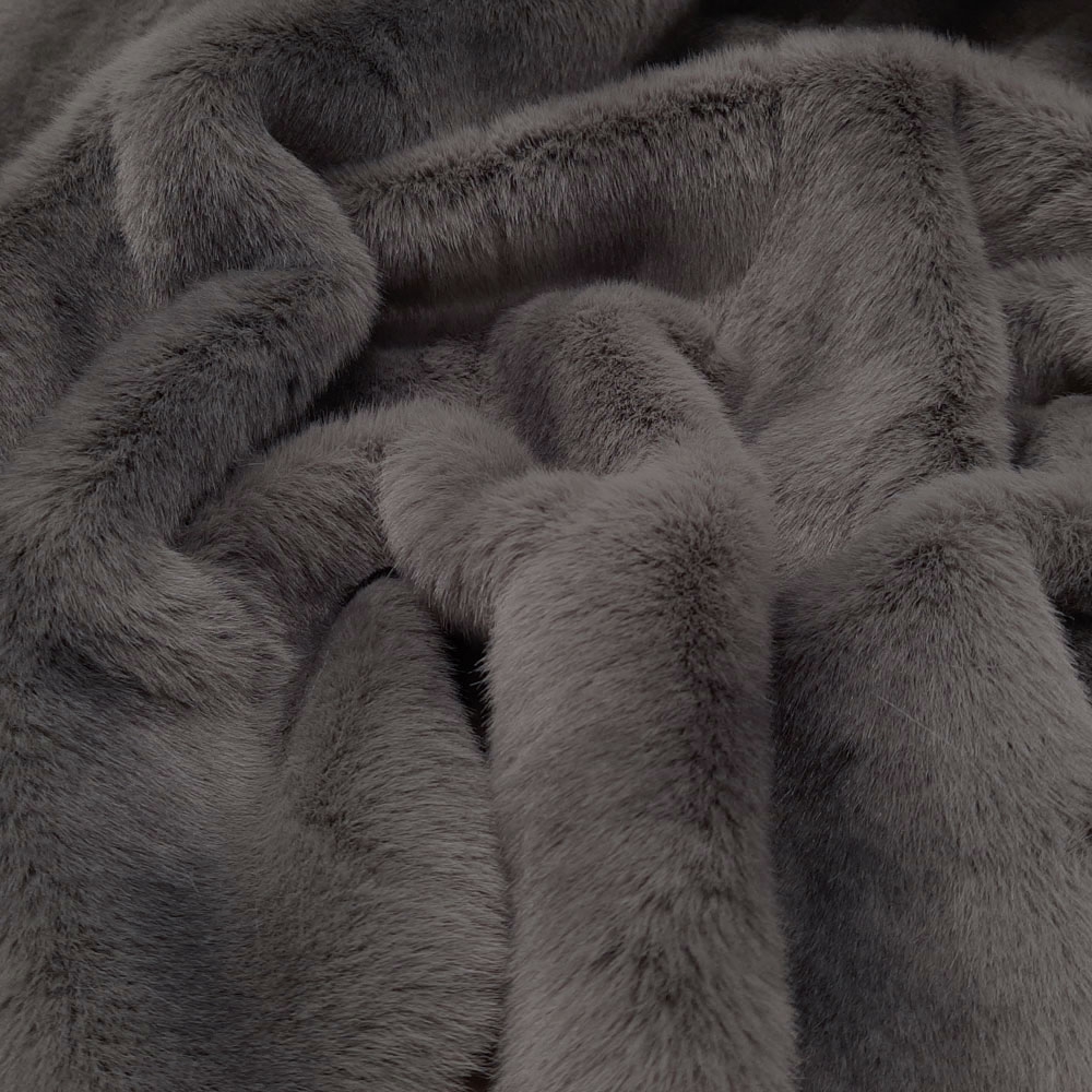 Ermine woven fur - Grey - Per 10 cm