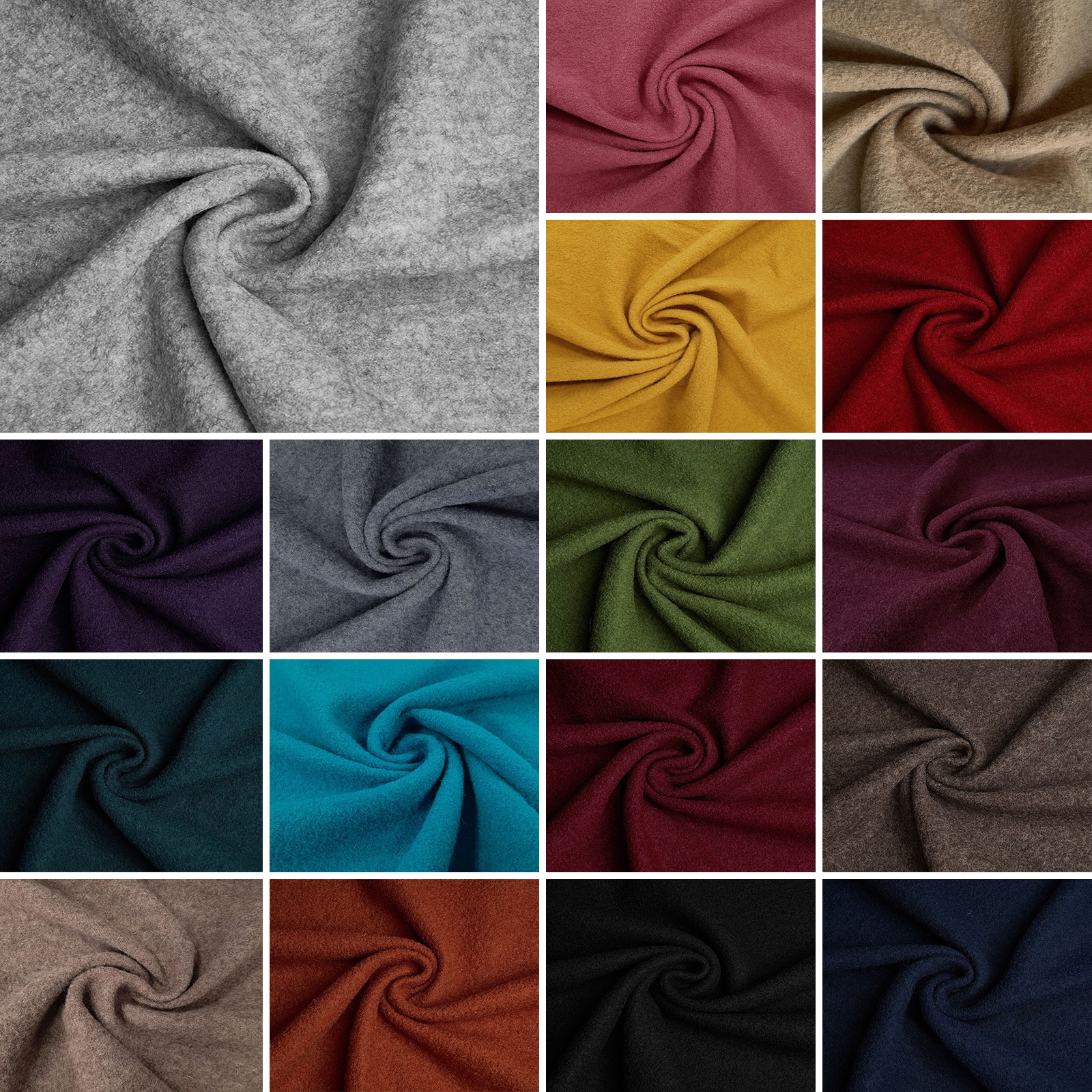 Fabian - Boiled Wool / Loden Fabric - 100% Virgin Wool