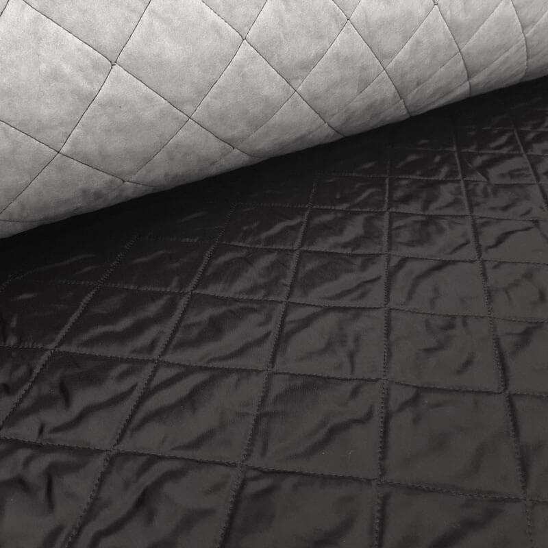Luxury - Fine Rhadame Lining Quilted - Black