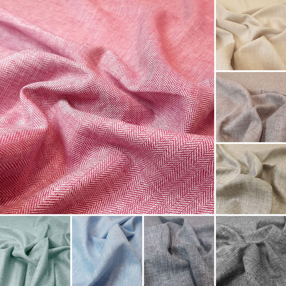 Fritza - Herringbone linen fabric