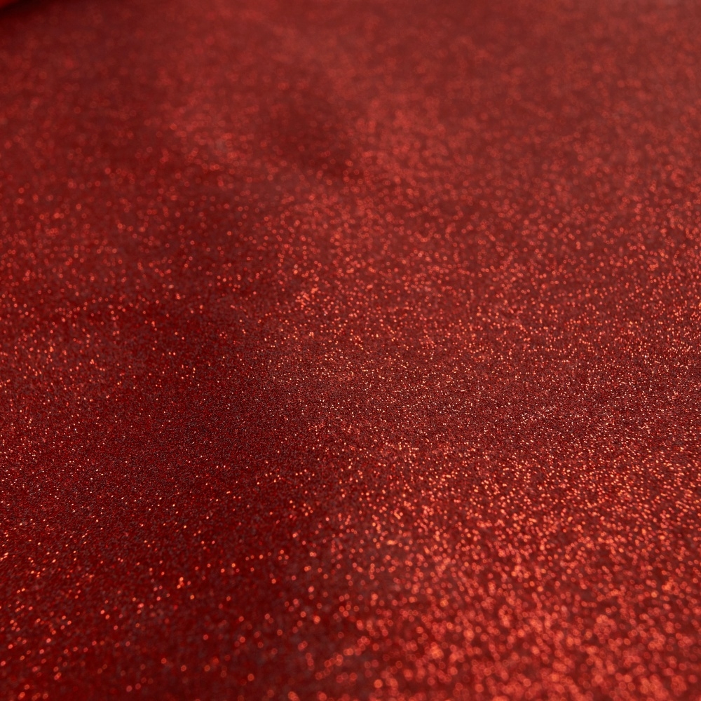 Starlight Glitter Fabric - Red