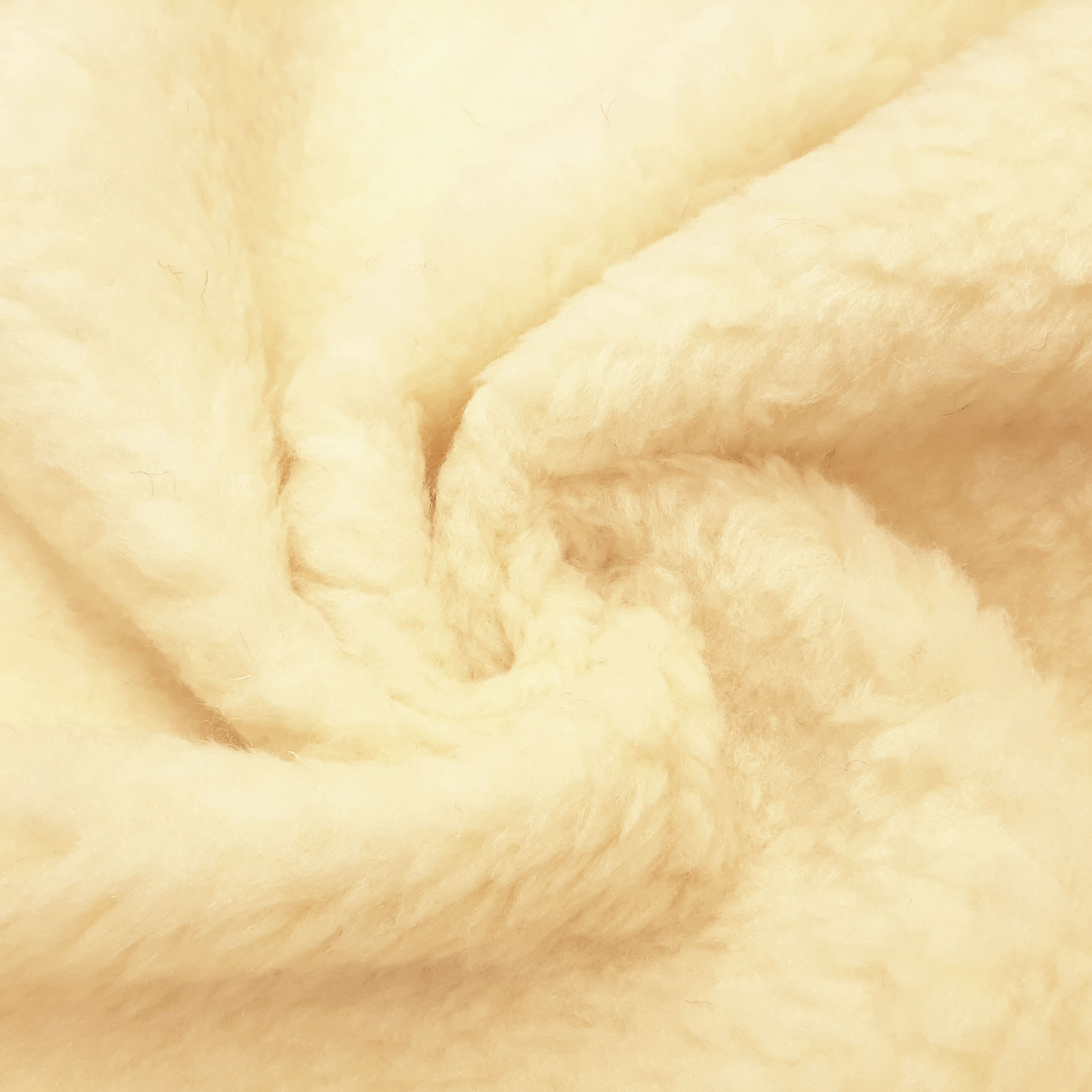 Alma - Oeko-Tex® Virgin Wool Plush - Nature per 10cm