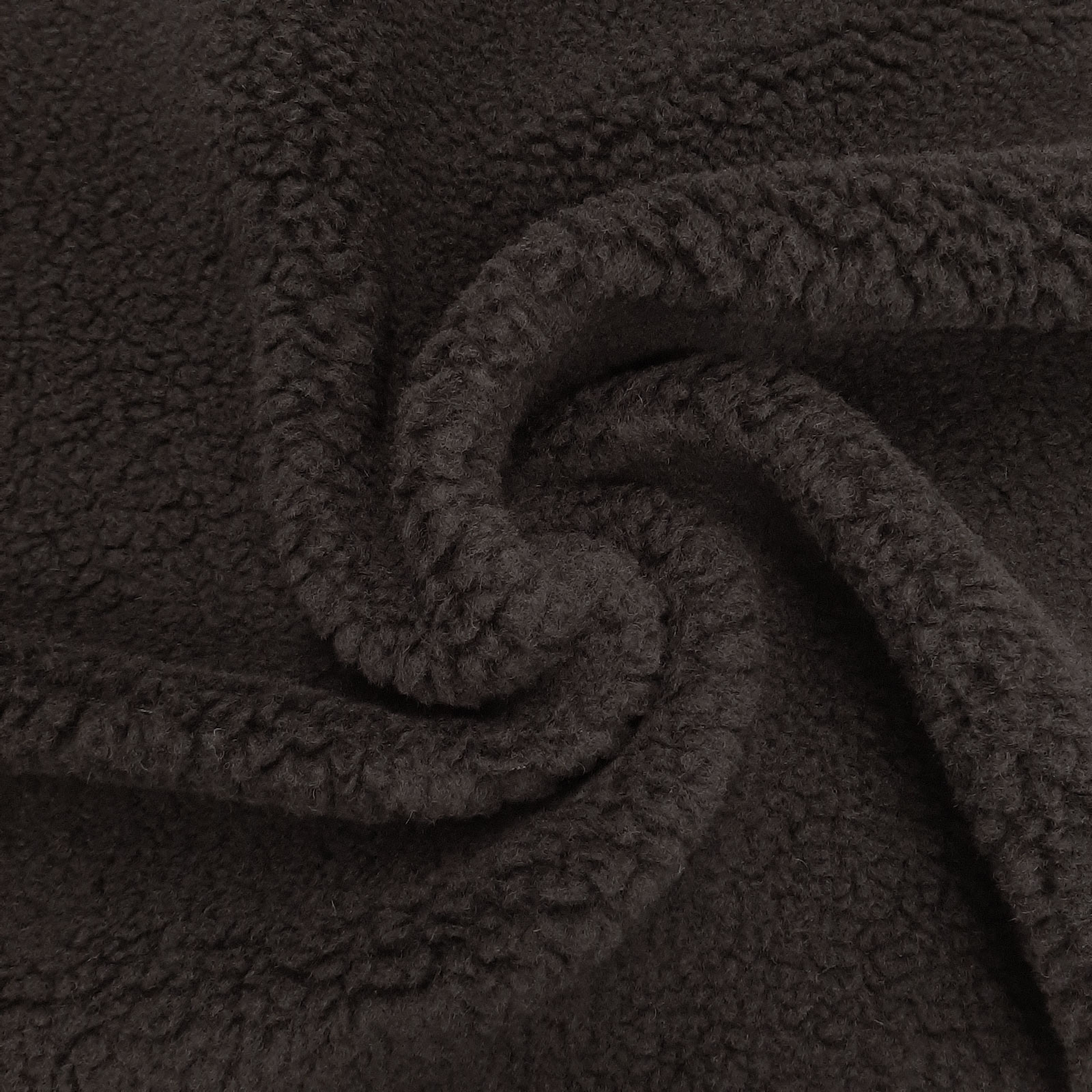 Shaun - Oeko-Tex® Virgin Wool Plush - Black - per 50 cm