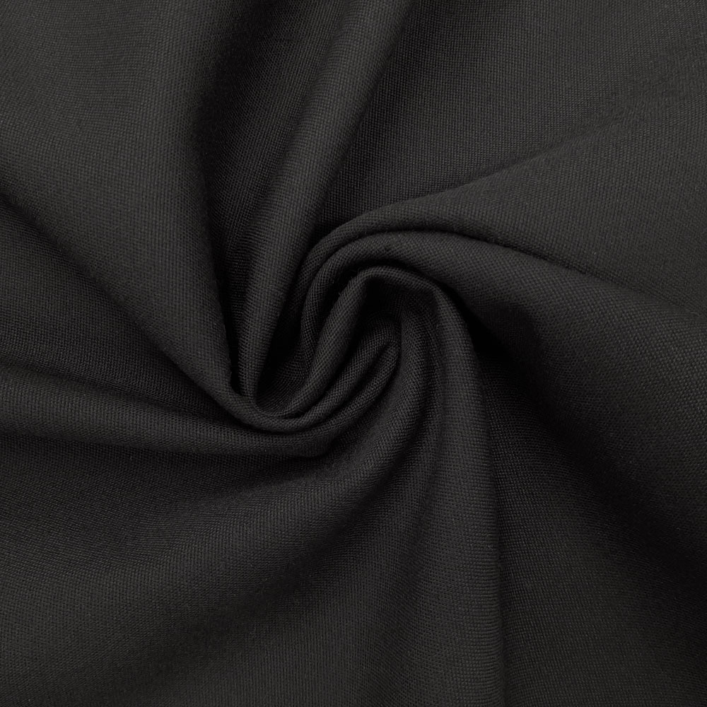 Franka - Wool Uniform Cloth Gabardine / Trevira Wool Cloth - Black