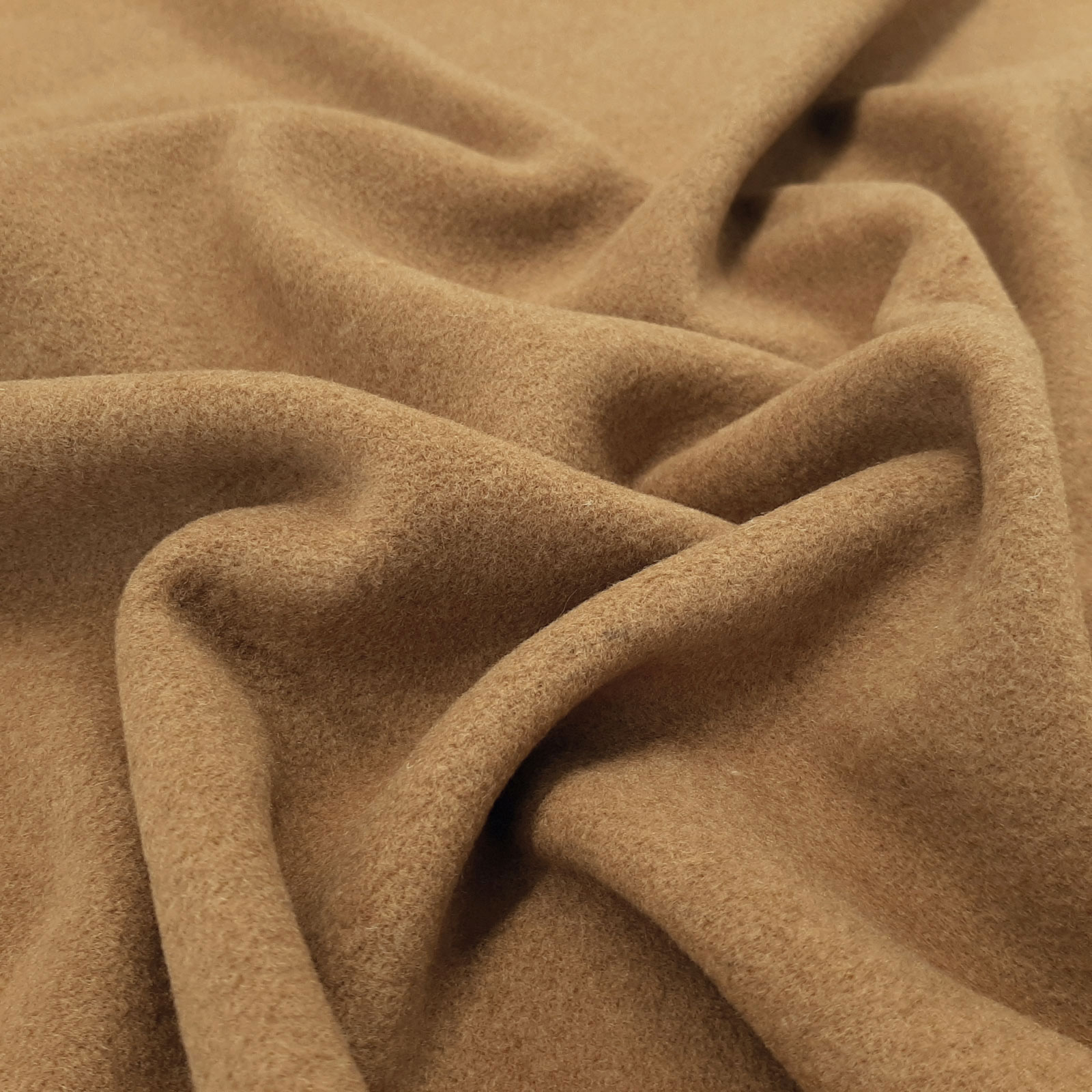 Nelly - Wool velour with cashmere - Cashmere wool - Coat wool-Caramel