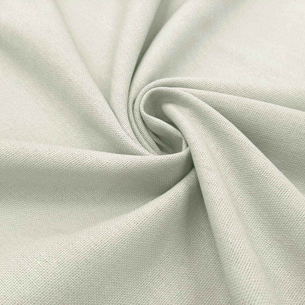 Bella - natural linen cotton fabric - Light Grey