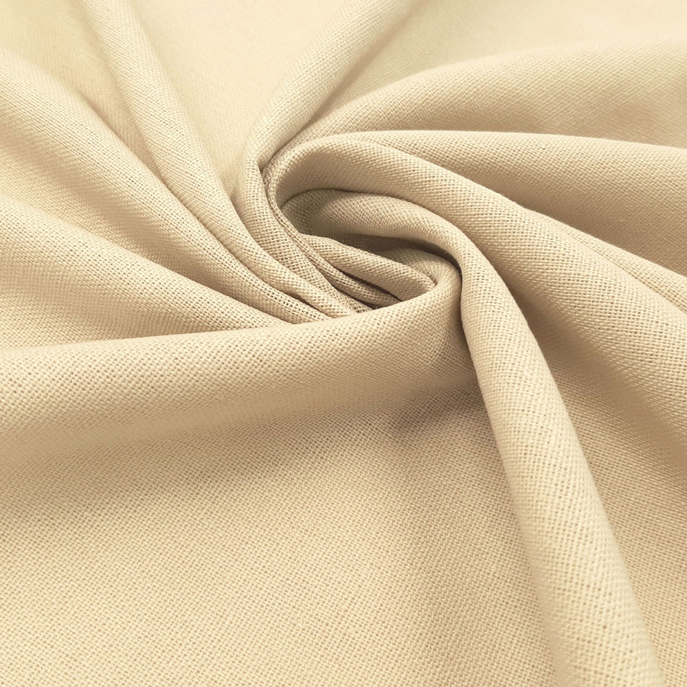Bella - natural linen cotton fabric - Beige