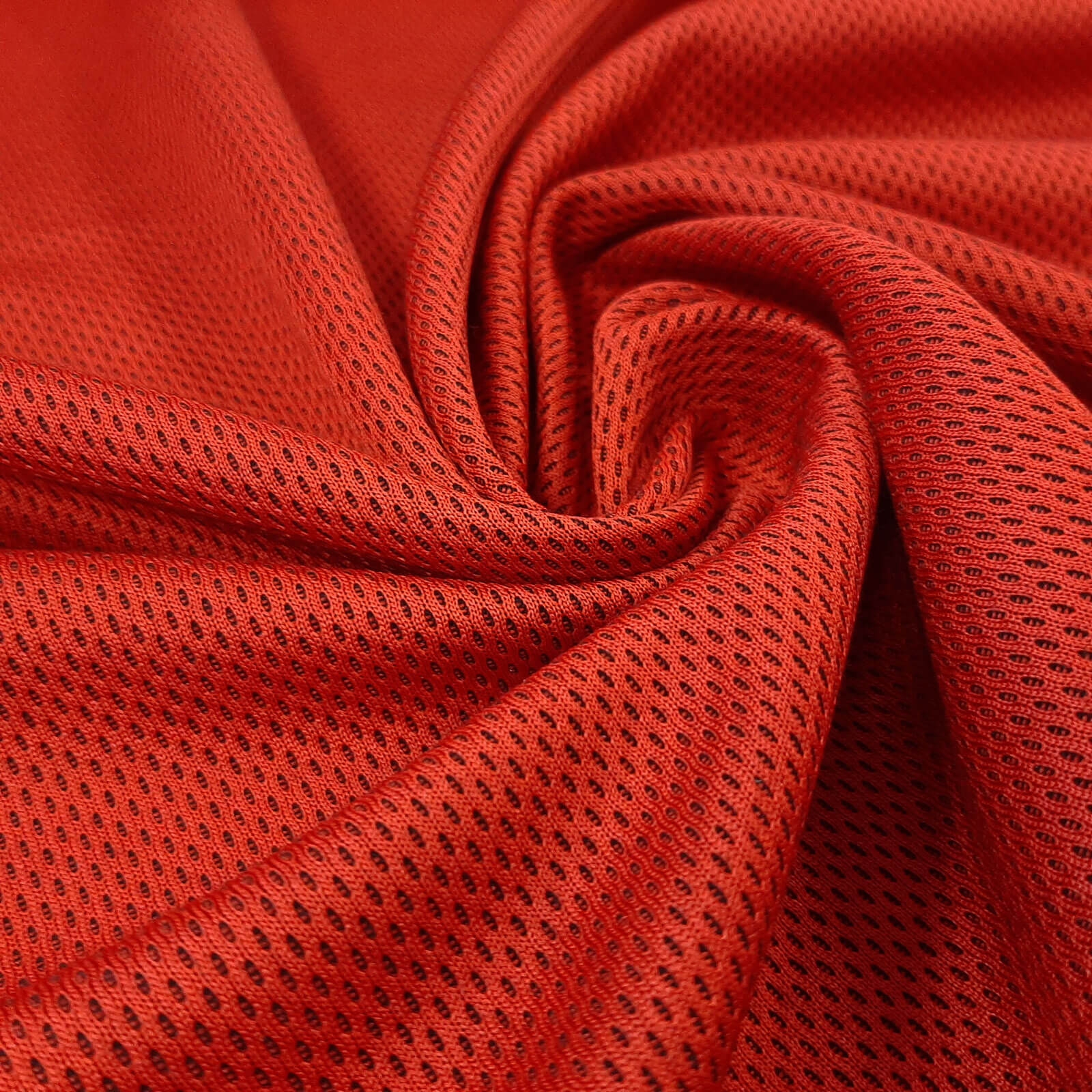 Aiden - Coolmax® double knitted fabric - Rust-Red