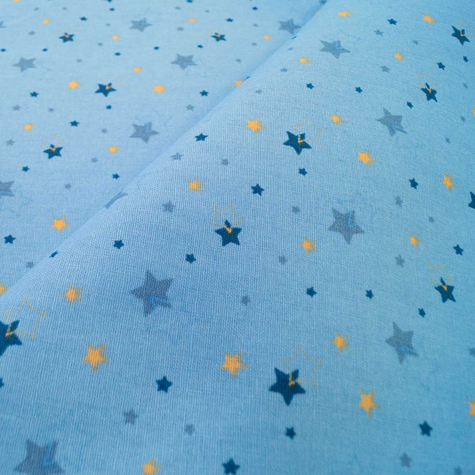 Cotton fabric - Starry sky light blue