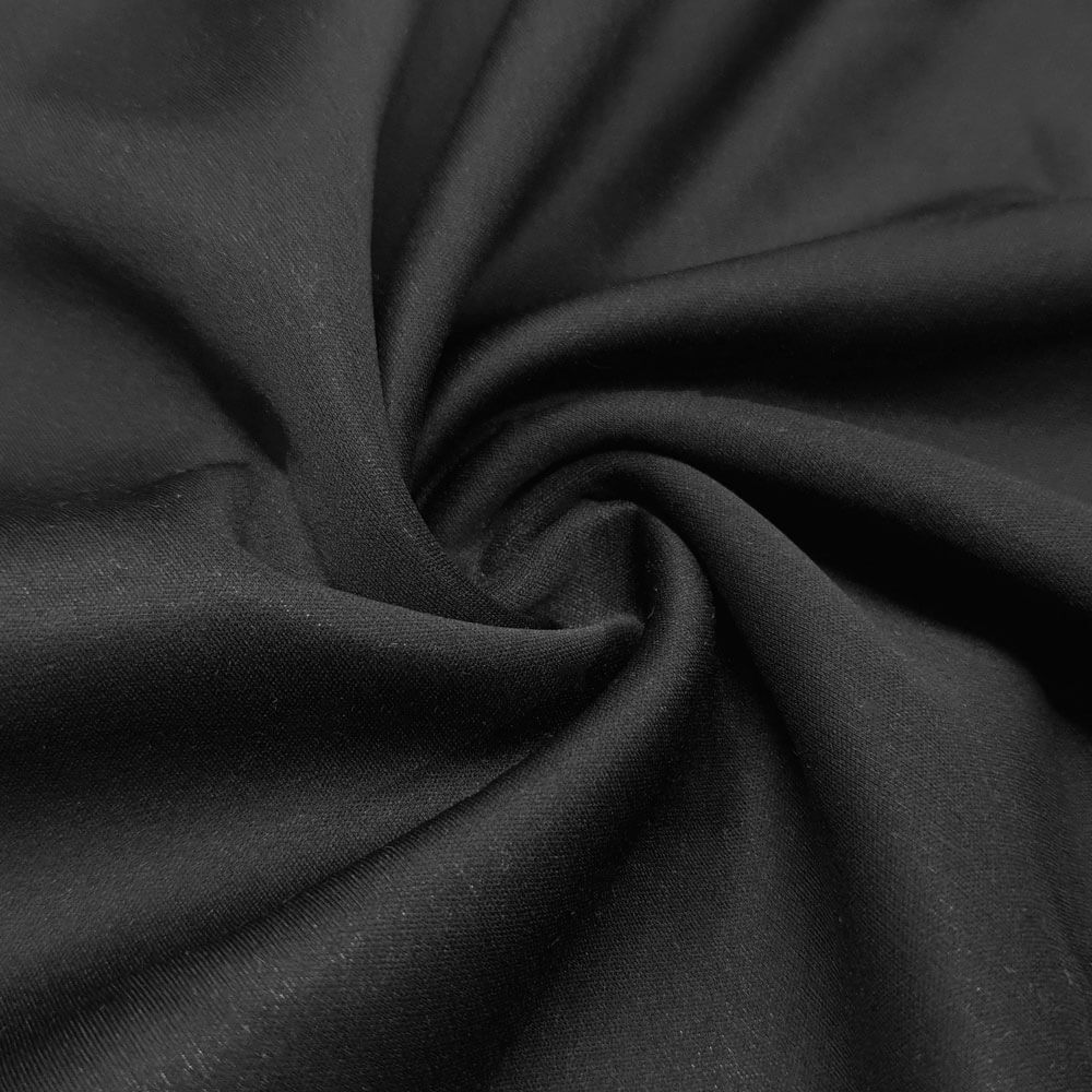 Nabil - Elasticated Pontetorto softshell - Black