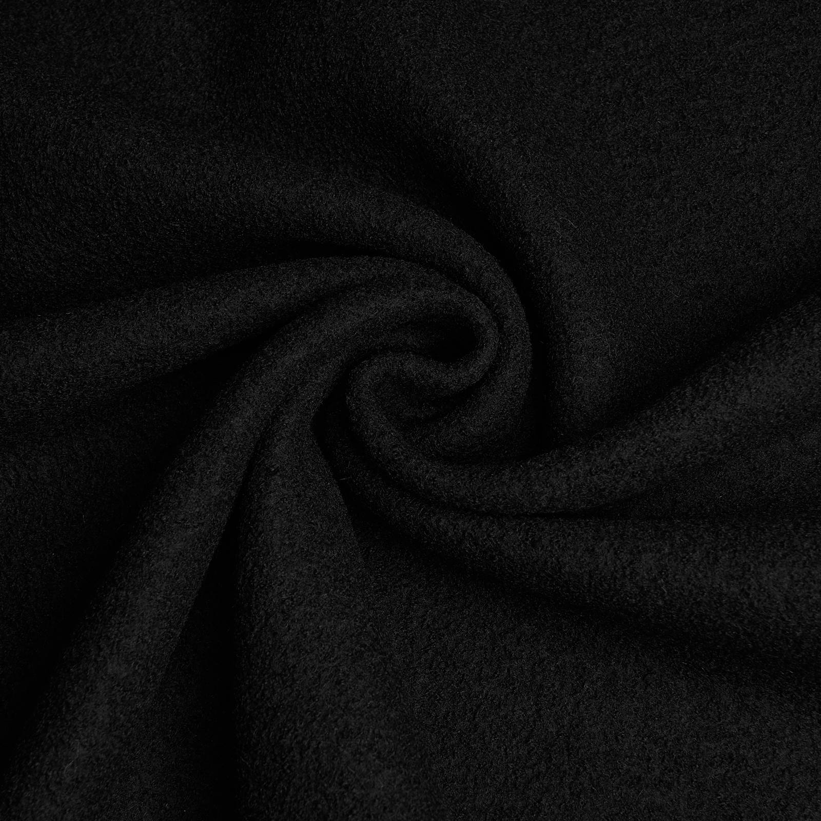 Fabian - boiled wool / loden fabric - 100% virgin wool (black)