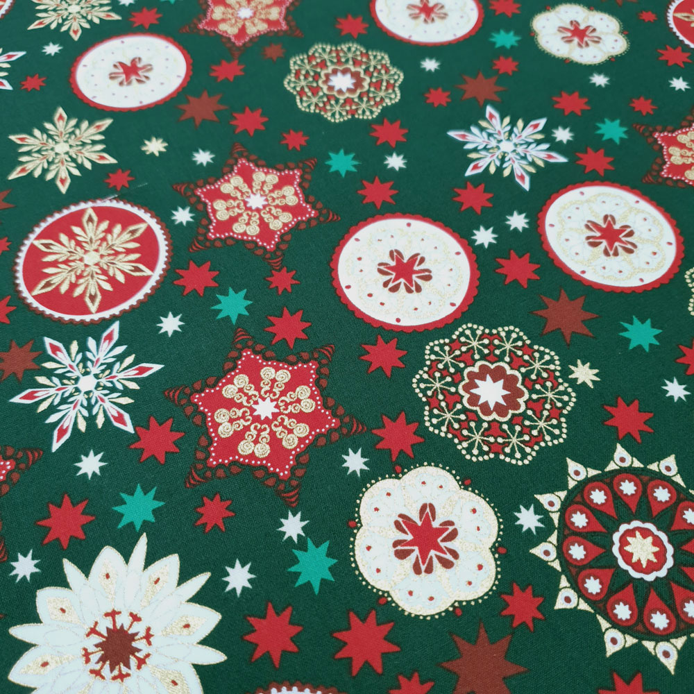 Christmas fabric - Christmas Miracle - Dark Green
