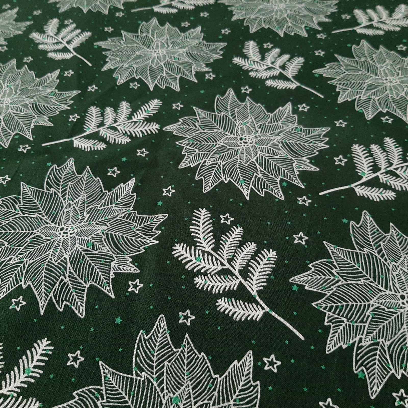 Christmas fabric Christmas Spirit -  dark green