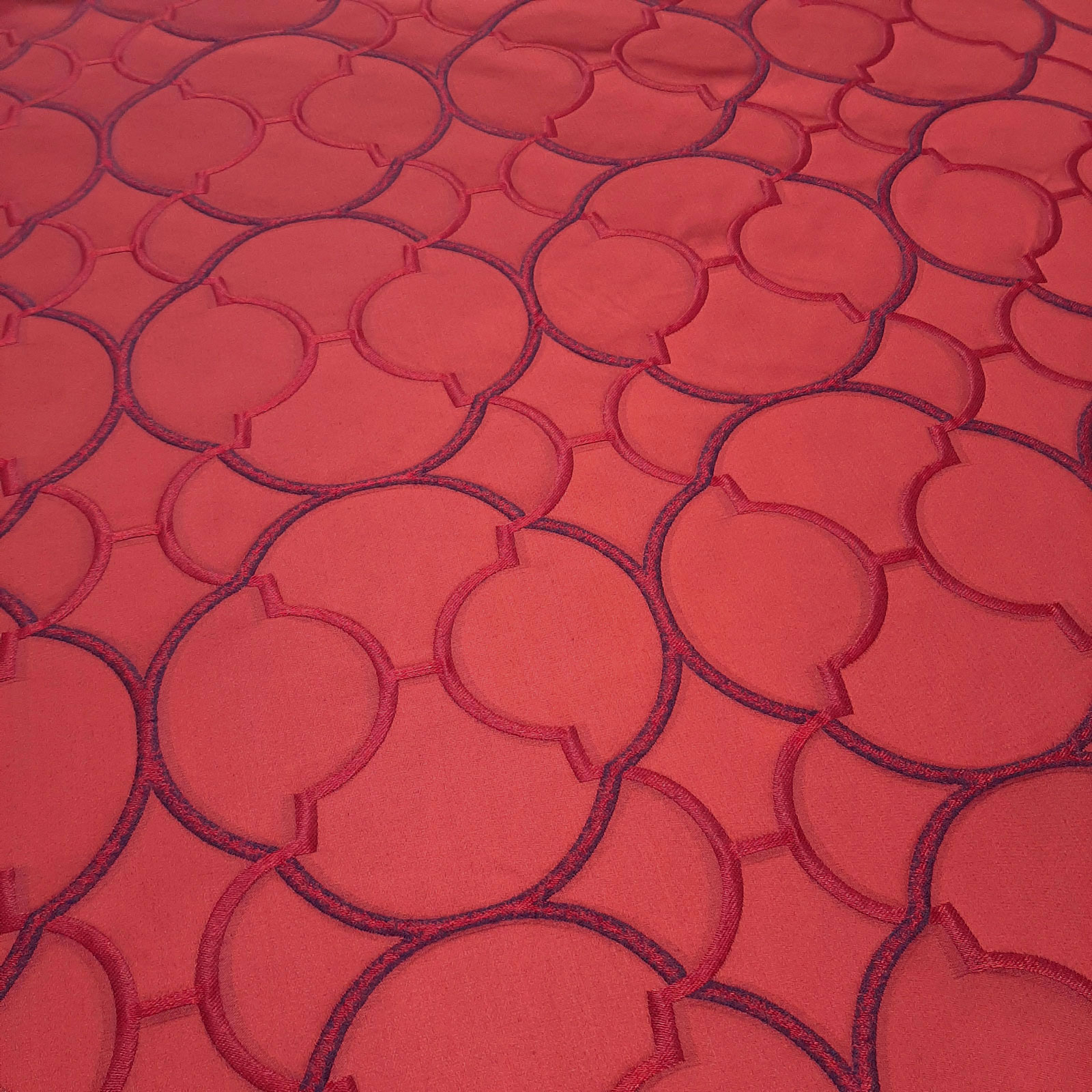 Sahco® Calina - flame retardant decoration fabric - ruby