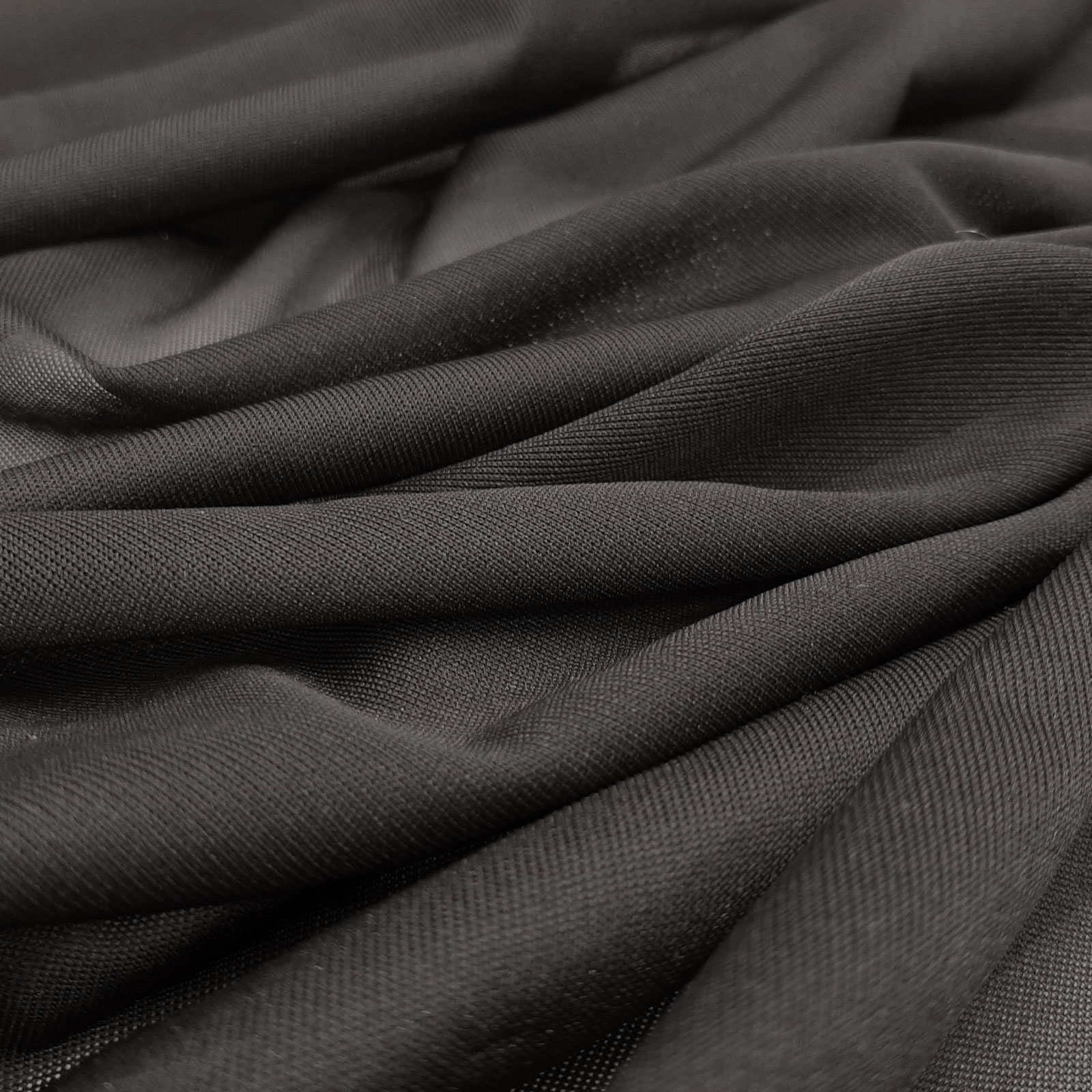 Barton - Polyamide Charmeuse, Knitted Lining - Black