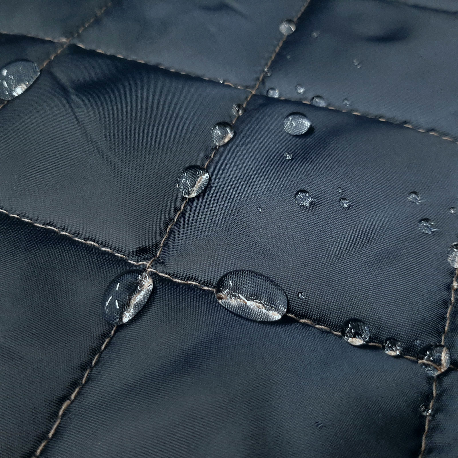 Universe - Check top quilting - water repellent - Navy / Khaki