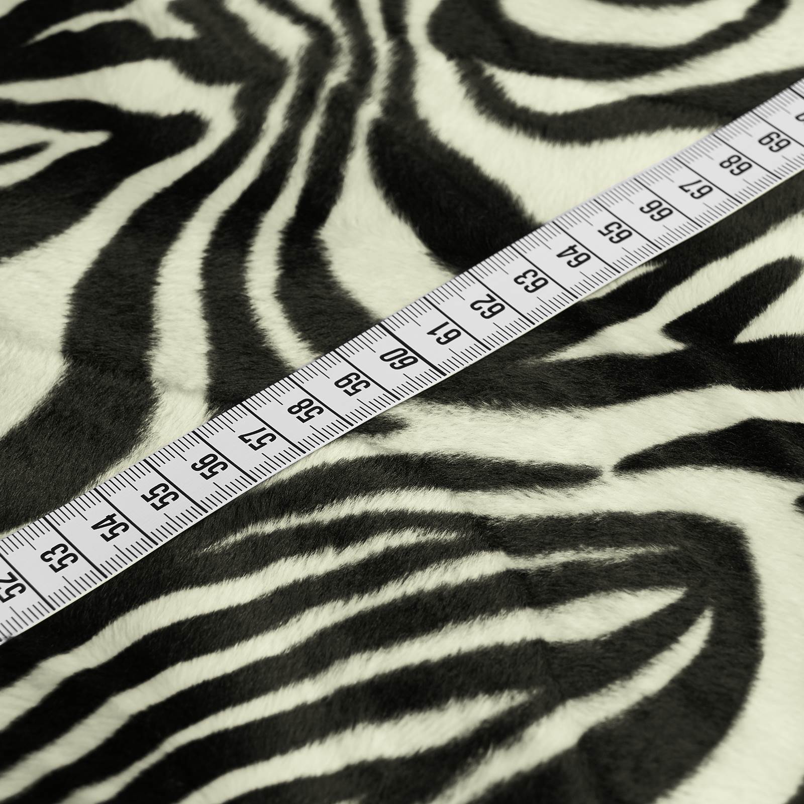 Zebra faux-fur (per 10 cm)