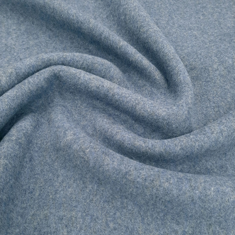 Organic Cotton Fleece - high quality cotton fleece - Blue-Melange