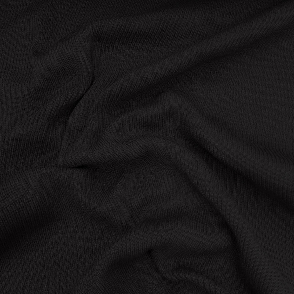 Viola - Knitted waistband - Cuffed fabric - Black - per metre